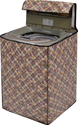 Glassiano Top Loading Washing Machine  Cover(Width: 66.04 cm, Maroon::Beige)