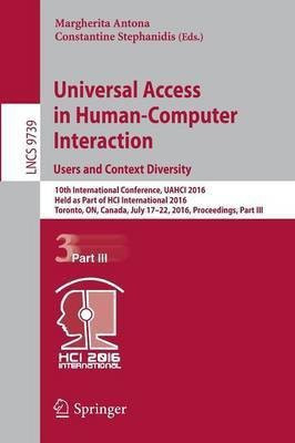 Universal Access in Human-Computer Interaction. Users and Context Diversity(English, Paperback, unknown)