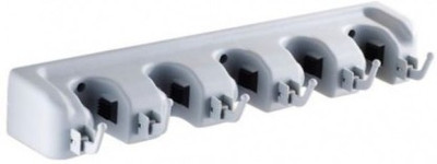 FIVANIO Multicolor Plastic Broom Holder(5 Holders)