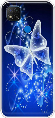 Hansviprint Back Cover for Mi Redmi 9(Blue, White, Grip Case, Silicon, Pack of: 1)