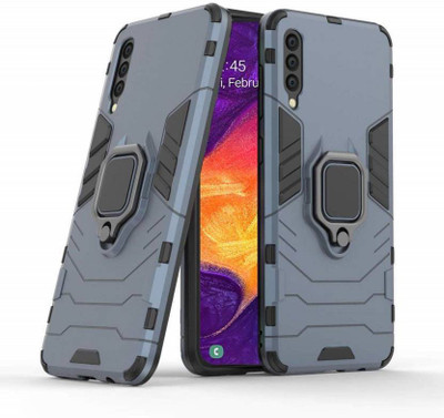 Maple Leaf creation Bumper Case for Maple Leaf Creation Tough Armor| Ring Holder & Kickstand in-Built for Samsung Galaxy A50S Blue(Blue, Ring Case)