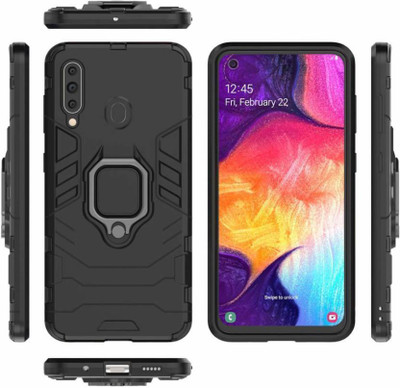 Maple Leaf creation Bumper Case for Maple Leaf Creation Tough Armor| Ring Holder & Kickstand in-Built for Samsung Galaxy M40 Black(Black, Ring Case)