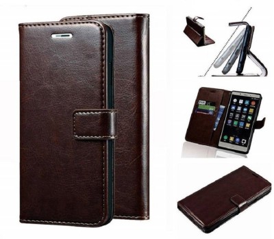 Wynhard Flip Cover for Vivo Y1s, Vivo Y90, Vivo Y91i(Brown, Shock Proof, Pack of: 1)