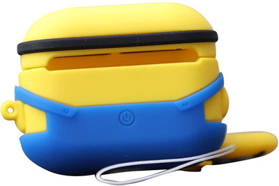 Viraan Silicone Press and Release Headphone Pouch For Apple Airpods 1st Generation, Apple Airpods 2nd Generation(yellow, blue)