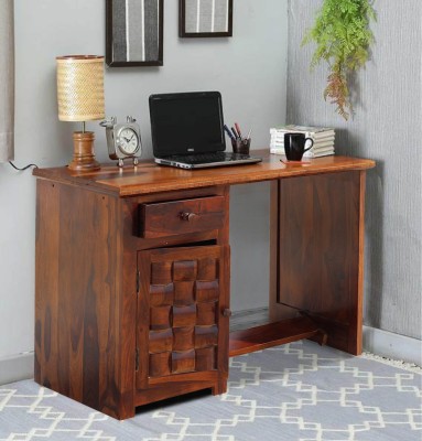 ROYAL FINISH Nivora Solid Wood Computer Desk(Straight, Finish Color - Natural Honey oak, DIY(Do-It-Yourself))