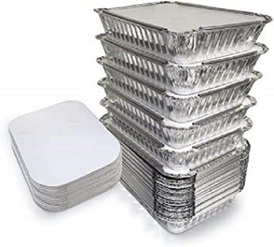 BYGONE Aluminium Utility Container  - 450 ml(Pack of 50, Silver)