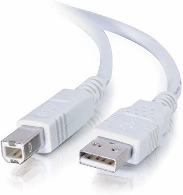 RAREGEAR Micro USB Cable 2 A 1.4 m WITH HP Canon, Brother,Lexmark, Samsung,Epson, Dell, Xerox, Samsung And more etc USB 3.0 High Speed Printer Cable Scanner Cablew White A Male to B Male (Pcs 1)(Compatible with mobile, White, One Cable)