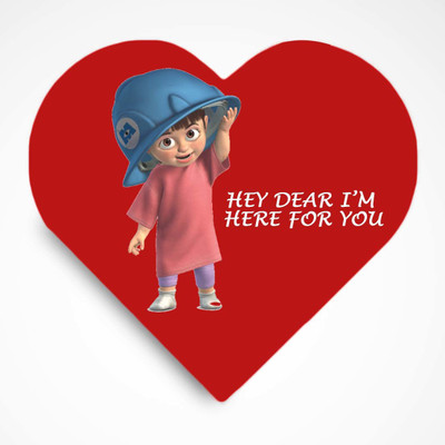 DI-KRAFT Heart shape hey dear i am here print valentine day gift diary A6 Diary unruled 150 Pages(Red6)