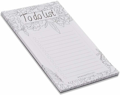 COI NEW Doodling Note Pad to do List Bucket List for Husband & Wife Pocket-size Note Pad RULED 50 Pages(White, Pack of 2)