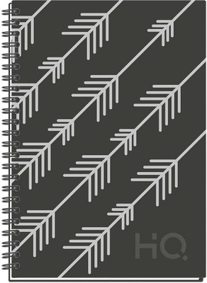 NAVNEET HQ CBNB Wiro Corporate Edge Book (A5 Size) - Foil A5 Diary Single Line 192 Pages(Gray)