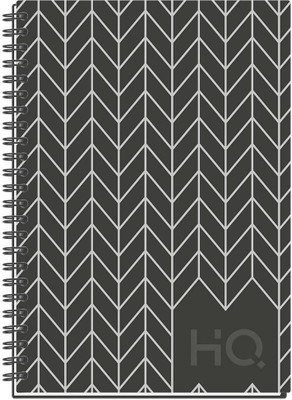 NAVNEET HQ Case Bound Note Book U.V Wiro Corporate Edge Book A5 Notebook Single Line 192 Pages(Gray)