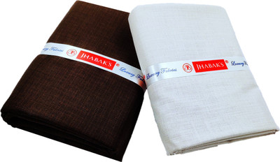 JHABAK'S Cotton Blend Solid Shirt & Trouser Fabric