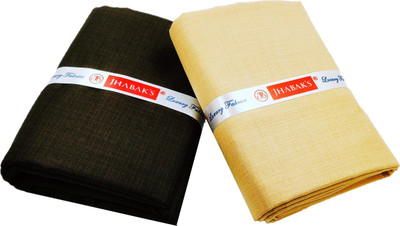 JHABAK'S Cotton Blend Solid Shirt & Trouser Fabric
