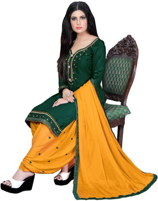 CHOICEIT Cotton Blend Embroidered Salwar Suit Material