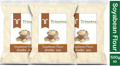 Trinetra Best Quality Soyabean Flour / Soyabean Atta 500g Pack of 3(1.5 kg, Pack of 3)