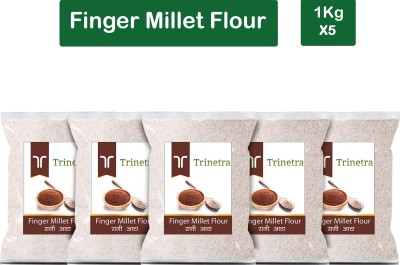 Trinetra Best Quality Finger Millet Flour / Ragi Atta 1Kg Pack of 5(5 kg, Pack of 5)