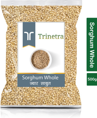 Trinetra Best Quality Jowar Sabut (Sorghum Whole Grain)-500gm (Pack Of 1) Sorghum(0.5 kg)