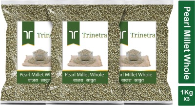 Trinetra Best Quality Bajra Sabut (Pearl Millet Whole Grain)-1Kg (Pack Of 3) Pearl Millet(3 kg, Pack of 3)