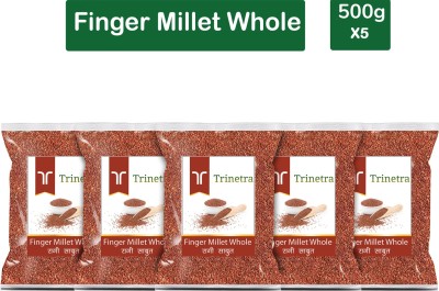 Trinetra Best Quality Ragi Sabut (Finger Millet Whole Grain)-500gm (Pack Of 5) Finger Millet(2.5 kg, Pack of 5)