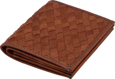 MANDAVA Men Tan Genuine Leather Wallet(13 Card Slots)