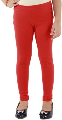 Kids Cave Legging For Girls(Red Pack of 1)