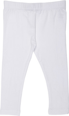 De Moza Legging For Girls(White Pack of 1)