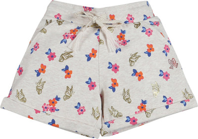 Plum Tree Short For Girls Casual Printed Pure Cotton(Beige, Pack of 1)