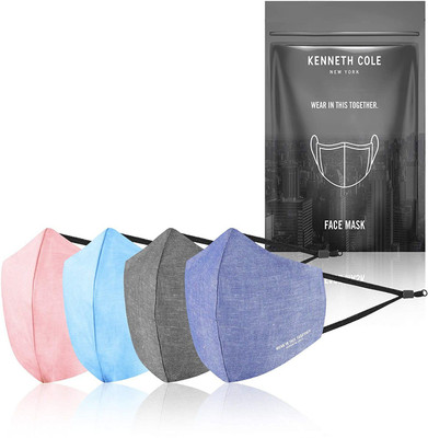 Kenneth Cole Unisex Multicolour Pack Of 4 Anti Pollution Anti Heat Anti Dust Mask Multilayer Reusable Outdoor Face Mask KCLINENBLUPO4 Reusable, Washable Cloth Mask With Melt Blown Fabric Layer(Free Size, Pack of 4) Kenneth Cole Unisex Multicolour Pack Of 4 Anti Pollution Anti Heat Anti Dust Mask Multilayer Reusable Outdoor Face Mask KCLINENBLUPO4 Reusable, Washable Cloth Mask With Melt Blown Fabric Layer(Free Size, Pack of 4)