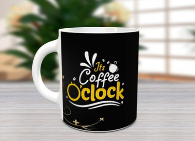 BlueBells Gifting its Coffee o'clock mug Ceramic Coffee Mug(325 ml)