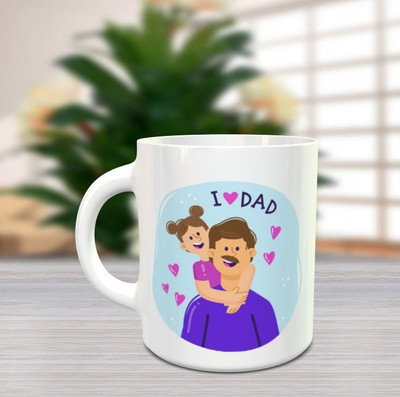 BlueBells Gifting happy birthday dad papa | i love papa Ceramic Coffee Mug(325 ml)