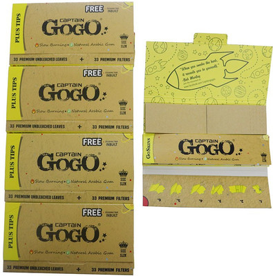 VYXOO Premium Arabic Paper with Crushing Tray Unruled King Size 13 gsm Paper Roll(Set of 5, Brown)