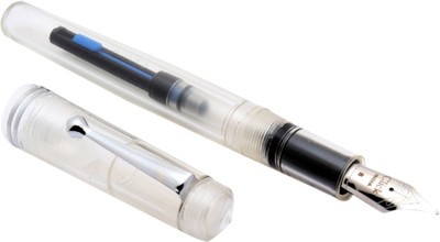 Ledos Ledos Click Aristocrat Full Demonstrator 3in1 Ink Filling System Broad Nib Fountain Pen(Ink Color - Blue)