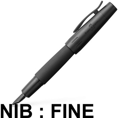 FABER-CASTELL E-MOTION PURE BLACK FOUNTAIN PEN NIB – FINE NIB Fountain Pen(Ink Color - Black)
