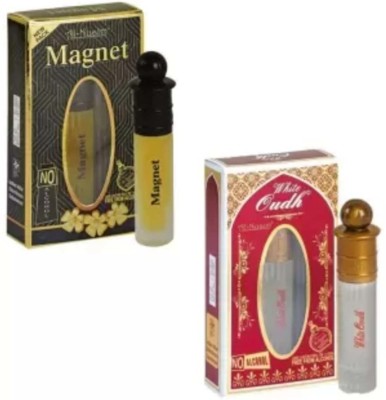 Al-Nuaim Combo Of White Oud Perfume(6 ml) & Magnet Perfume for Men & Women(6ml) Perfume  -  6 ml(For Men & Women)