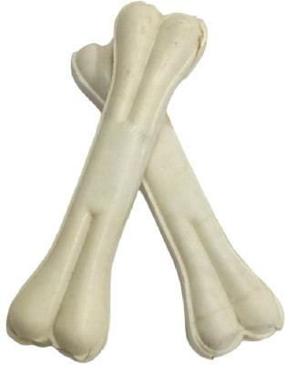 Sid Section 10 Inch 2 PCS White Digestible Rawhide Pressed Bone Dog Chew For Dogs Dog Chew(600 g, Pack of 2)