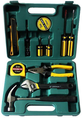 GETZET 12 in 1 Hand Tool Kit Hardware Screw Driver Hammer, Measuring Tape, Wrenches, Cutter and Pliers Home, Office Work Repair Household Pliers All Kit Set Multitools & Accessories. Hand Tool Kit(12 Tools)