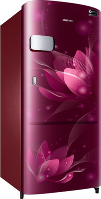 Samsung 192 L Direct Cool Single Door 3 Star (2021) Refrigerator(Saffron Red, RR20A1Y2YR8/HL)
