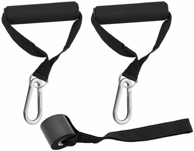 Fitcozi handle with 8mm snap hook and door Anchor Resistance Tube(Black)