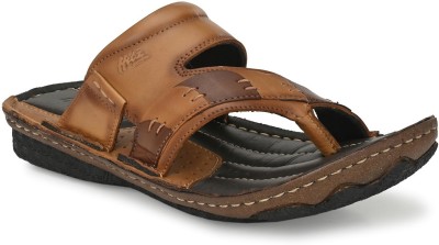 Hitz Tan Leather Toe Ring Slippers Men Tan Sandals