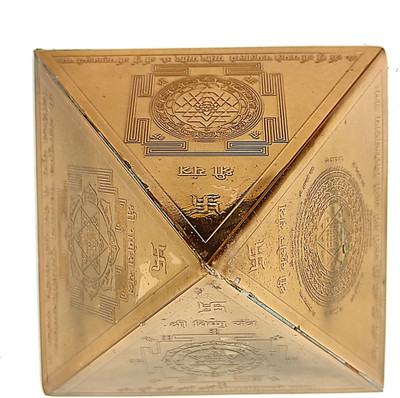 Plus Value Copper Vastu Dosh Nivaran Pyramid Yantra for Home & Office Decorative Showpiece  -  7.5 cm(Copper, Copper)