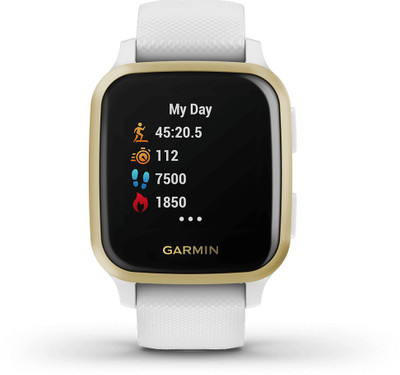 GARMIN Venu Sq Smartwatch(White Strap, M)
