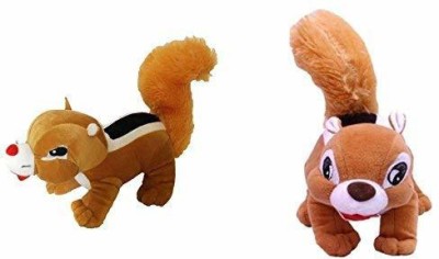 LABATHWAYS Squirrel Soft Toy 2 Pcs Set (30 cm, Pack of 2)  - 30 cm(Multicolor)