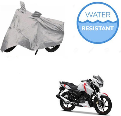 Motoren Waterproof Two Wheeler Cover for TVS(Apache RTR 160, Silver)