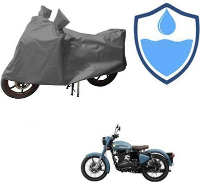 RPSENTTERPR Waterproof Two Wheeler Cover for Royal Enfield(Classic 350, Grey)