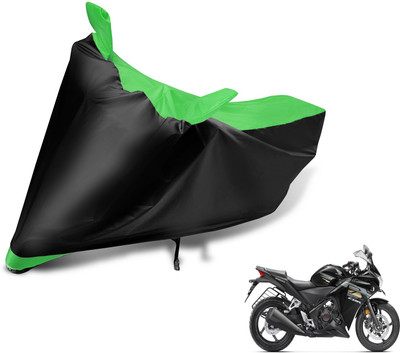 MOCKHE Two Wheeler Cover for Honda(CBR 250R, Black, Green)