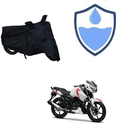Amozkart Waterproof Two Wheeler Cover for TVS(Apache, Black)