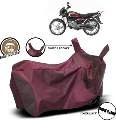 ANTHUB Waterproof Two Wheeler Cover for Hero(Splendor Plus, Maroon)