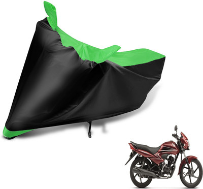 MOCKHE Two Wheeler Cover for Honda(Dream Yuga, Black, Green)