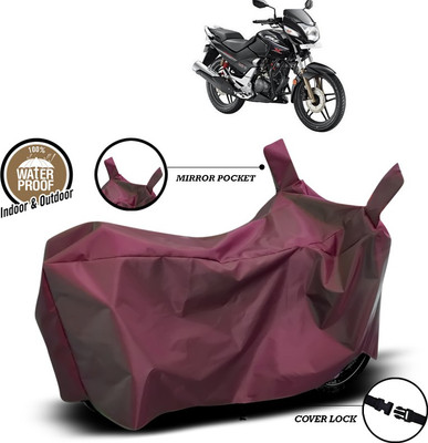 SEBONGO Waterproof Two Wheeler Cover for Hero(CBZ, Maroon)