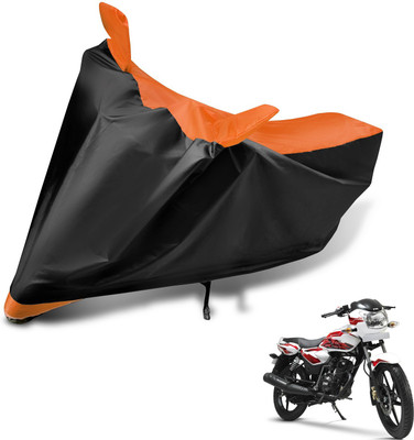 Auto Hub Two Wheeler Cover for TVS(Phoenix 125, Black, Orange)